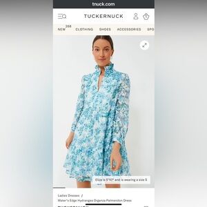 EUC Tuckernuck water’s edge hydrangea organza Palmerston dress XXL